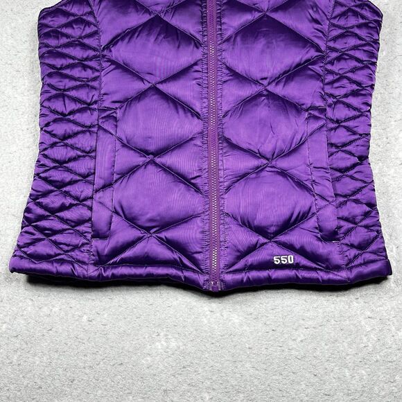 Vintage The North Face Puffer Vest Girls XL Womens Small Goose Down Nuptse 550 - Picture 4 of 12